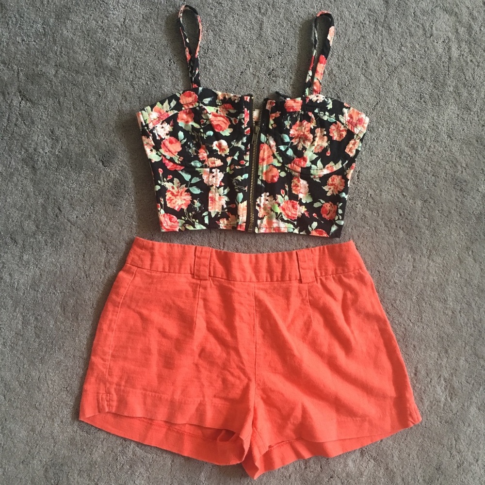 Crop top and short set